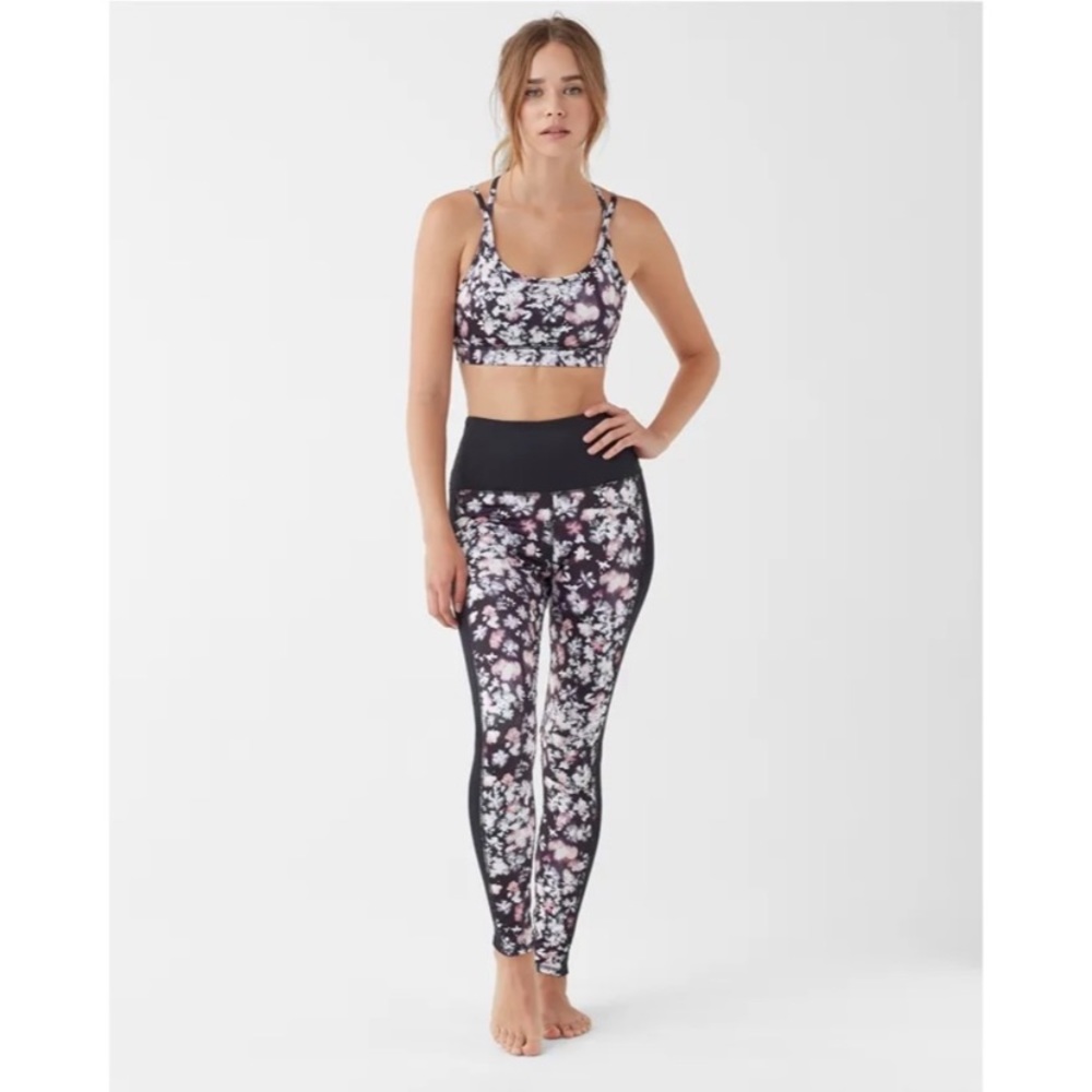 Splendid black and  floral leggings size XS NWT
